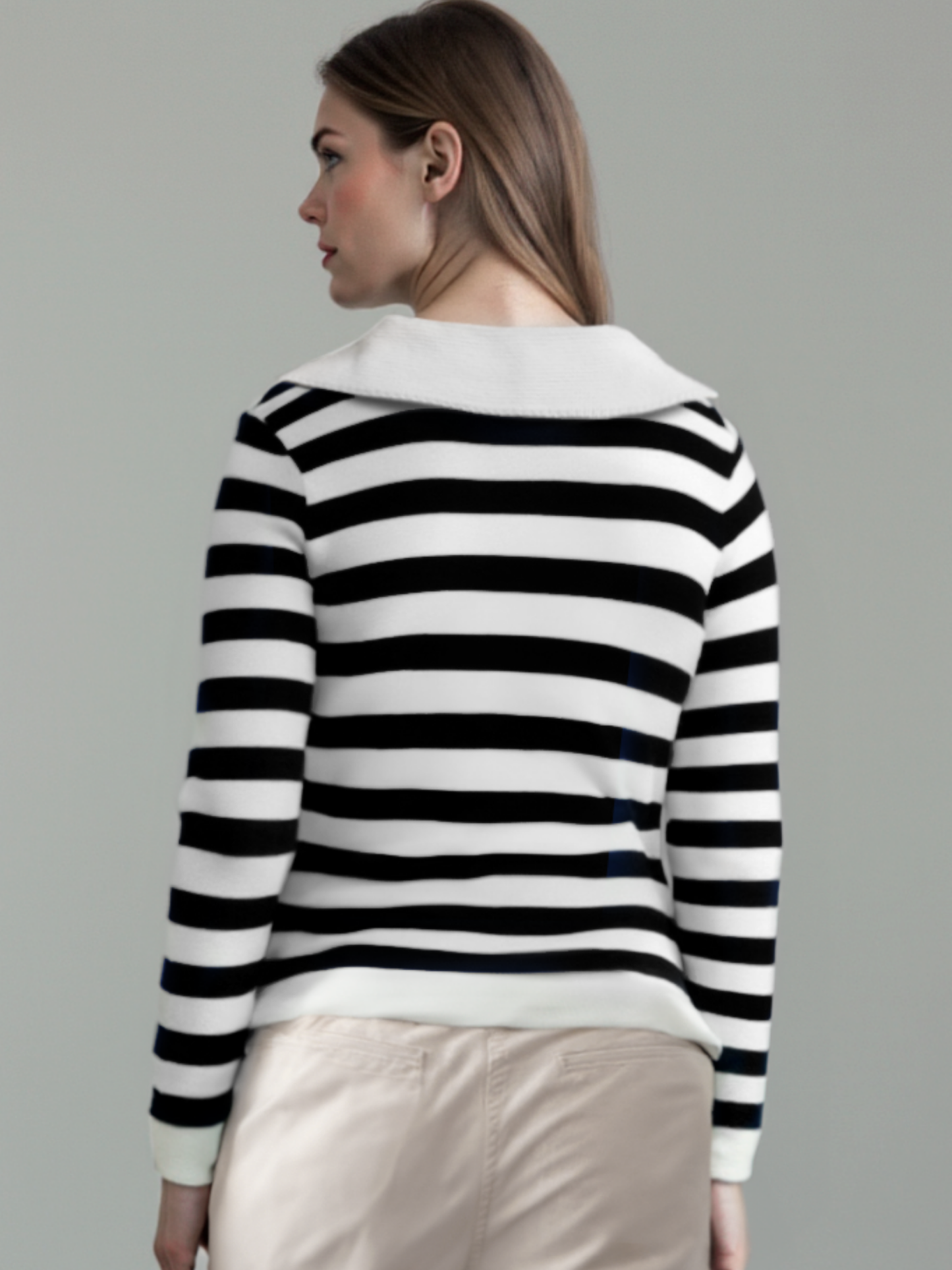 Collared Stripe Sweater