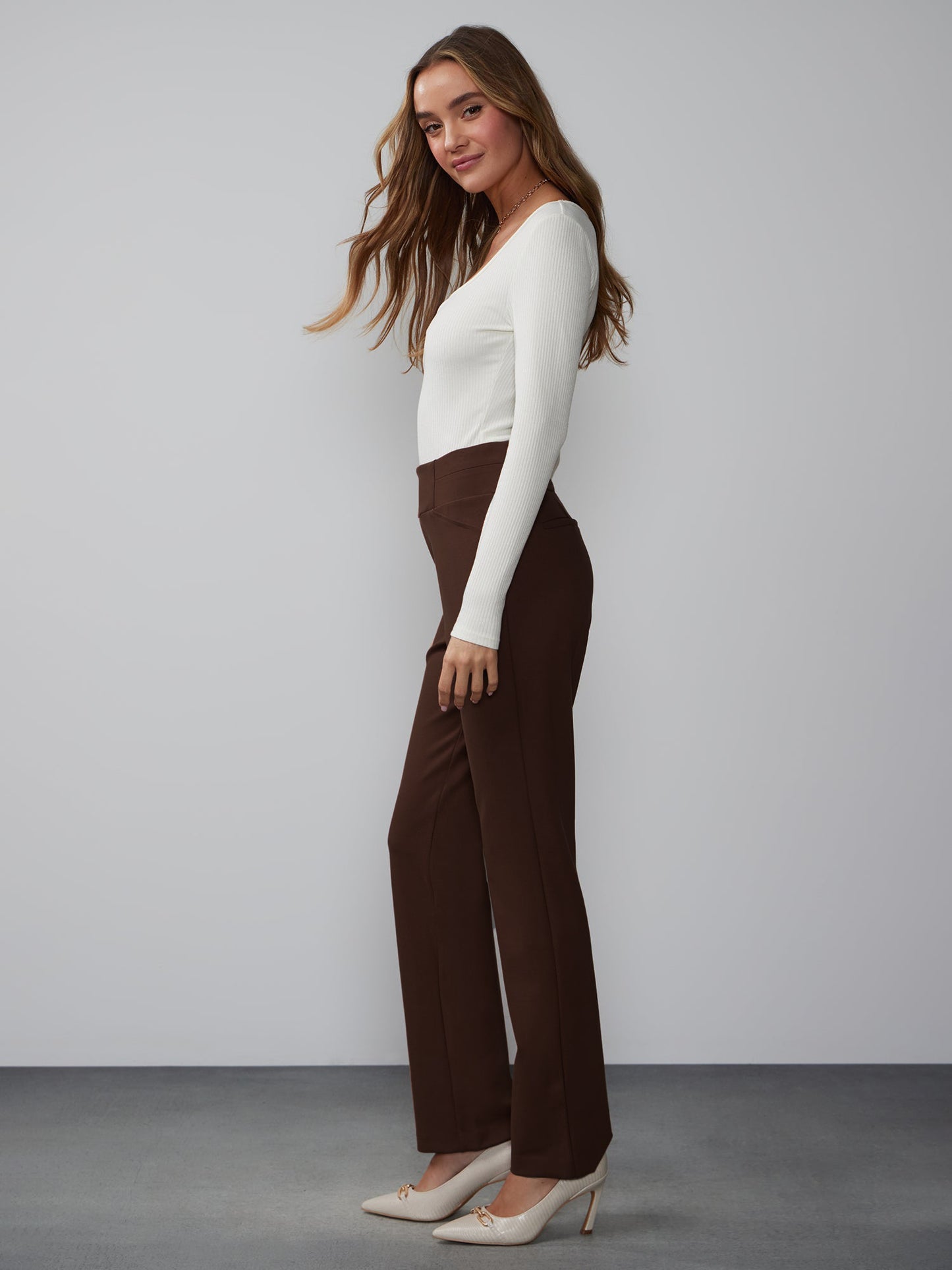 Straight Fit Ponte Pant