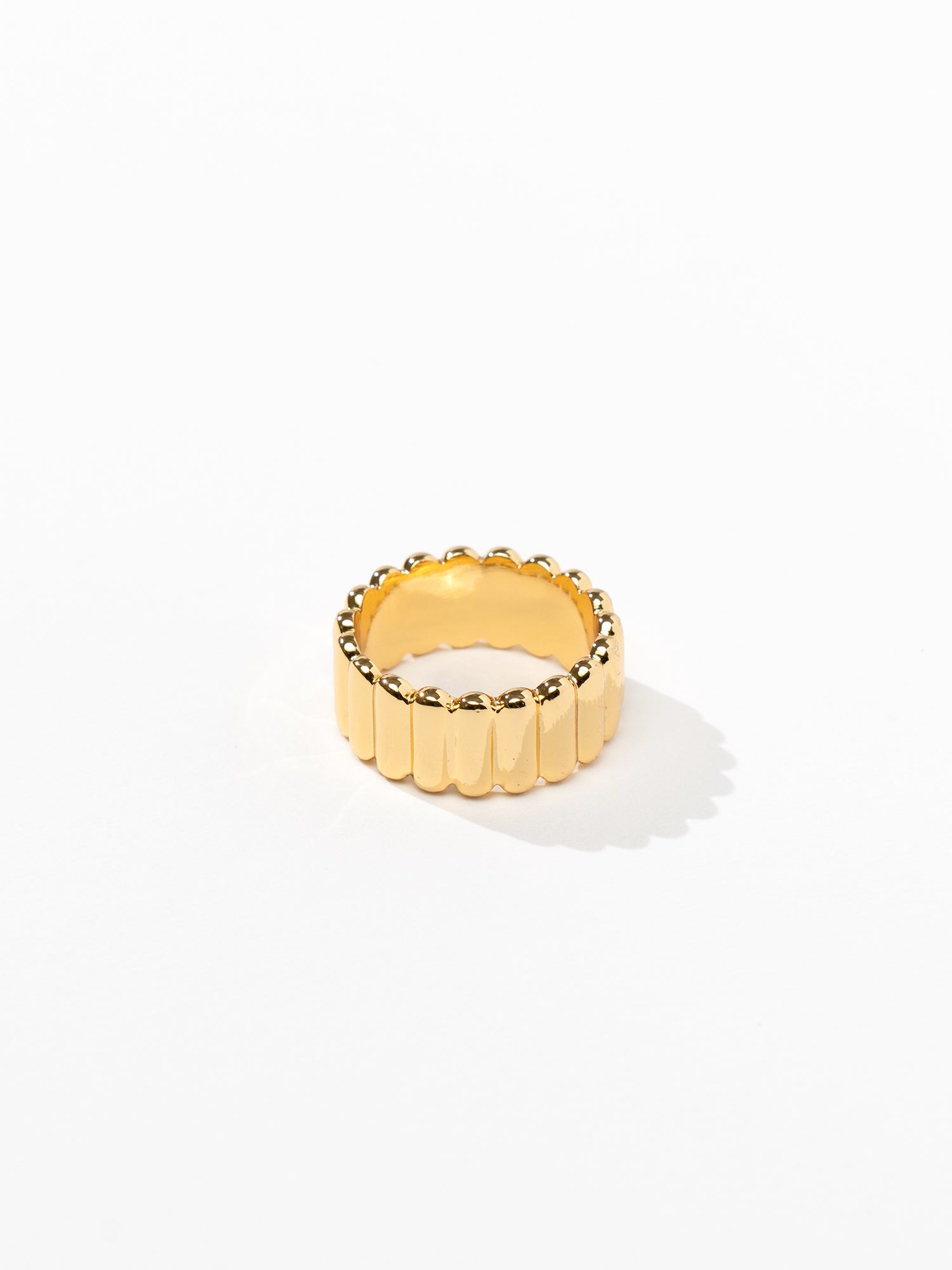 18K Gold Plated Rib Band Ring - LA Radiant – New York & Company