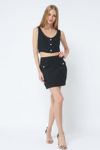 Boucle Mini Skirt