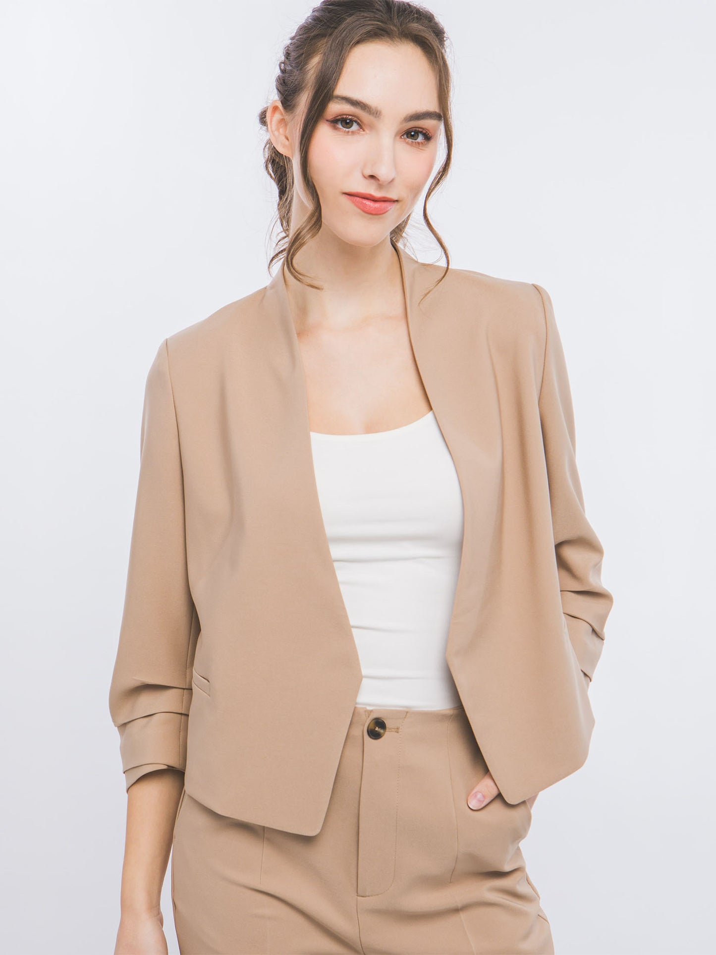 Long Sleeve Open Blazer Jacket