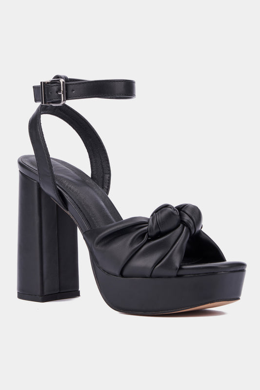 Mai Knotted Platform Block Heel