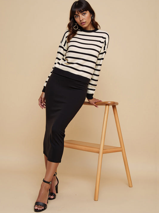 Cozy Chic Sweater Pencil Skirt